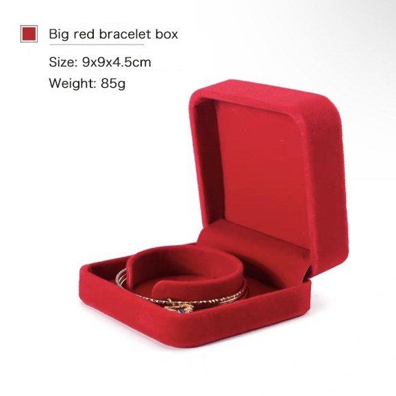 Luxury red flannel jewelry box