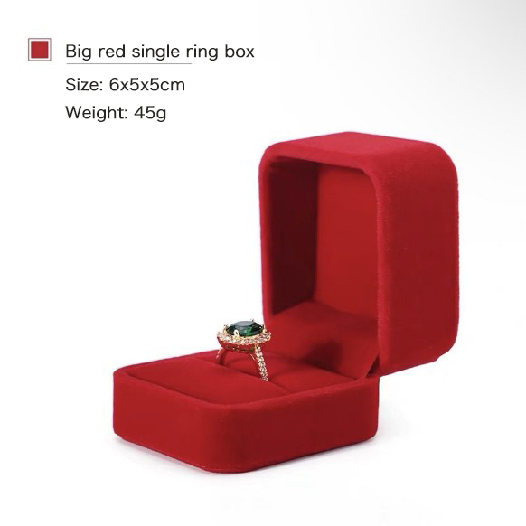 Luxury red flannel jewelry box