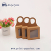 Kraft paper red wine gift box with hook PVC window gift box