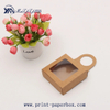 Kraft paper red wine gift box with hook PVC window gift box
